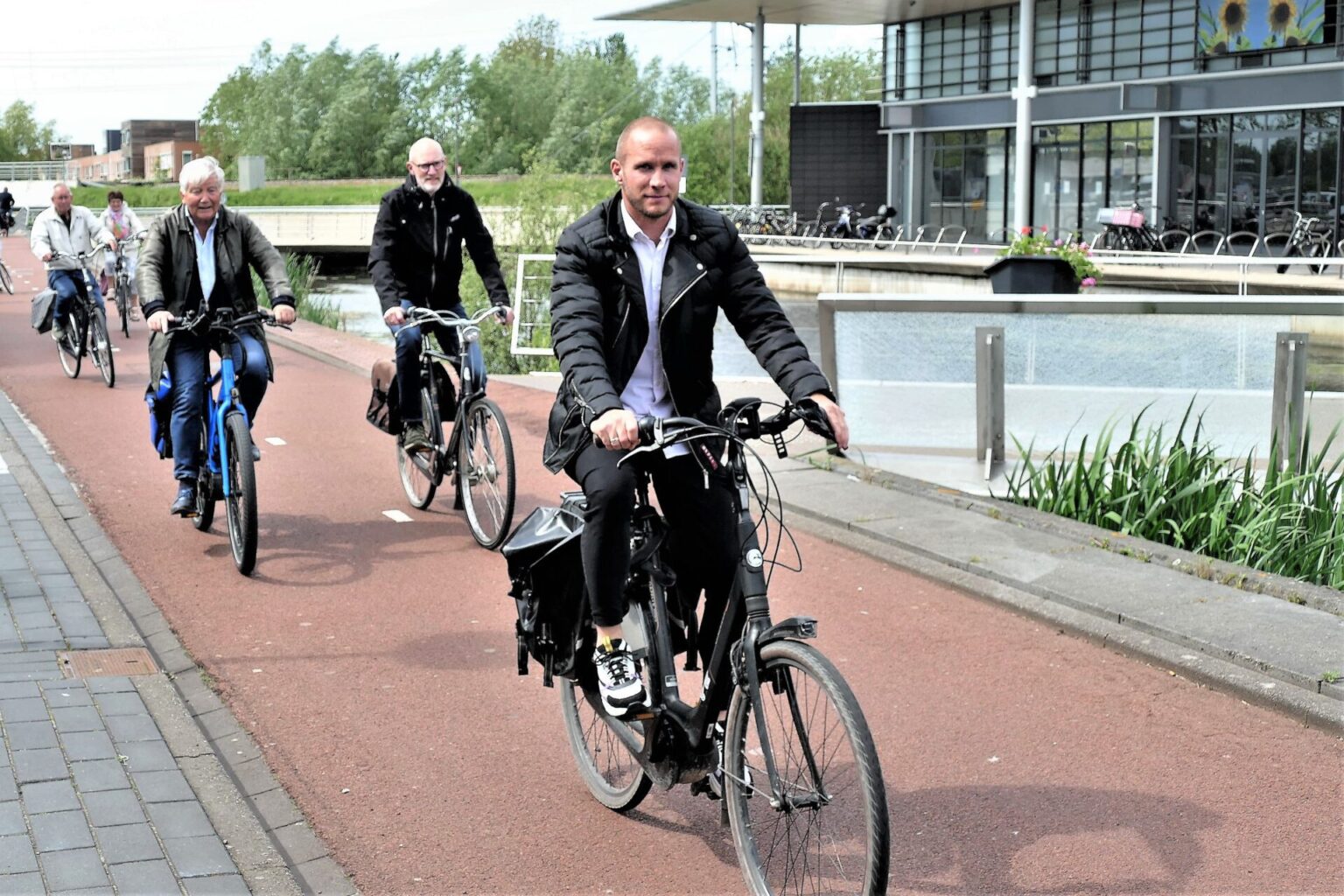 Michael Lanting op de fiets.